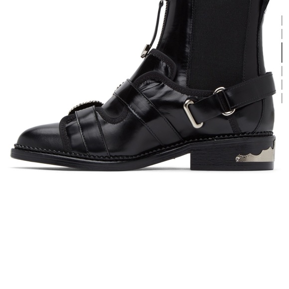 TOGA PULLA black two buckle western boots - Picture 3 of 8